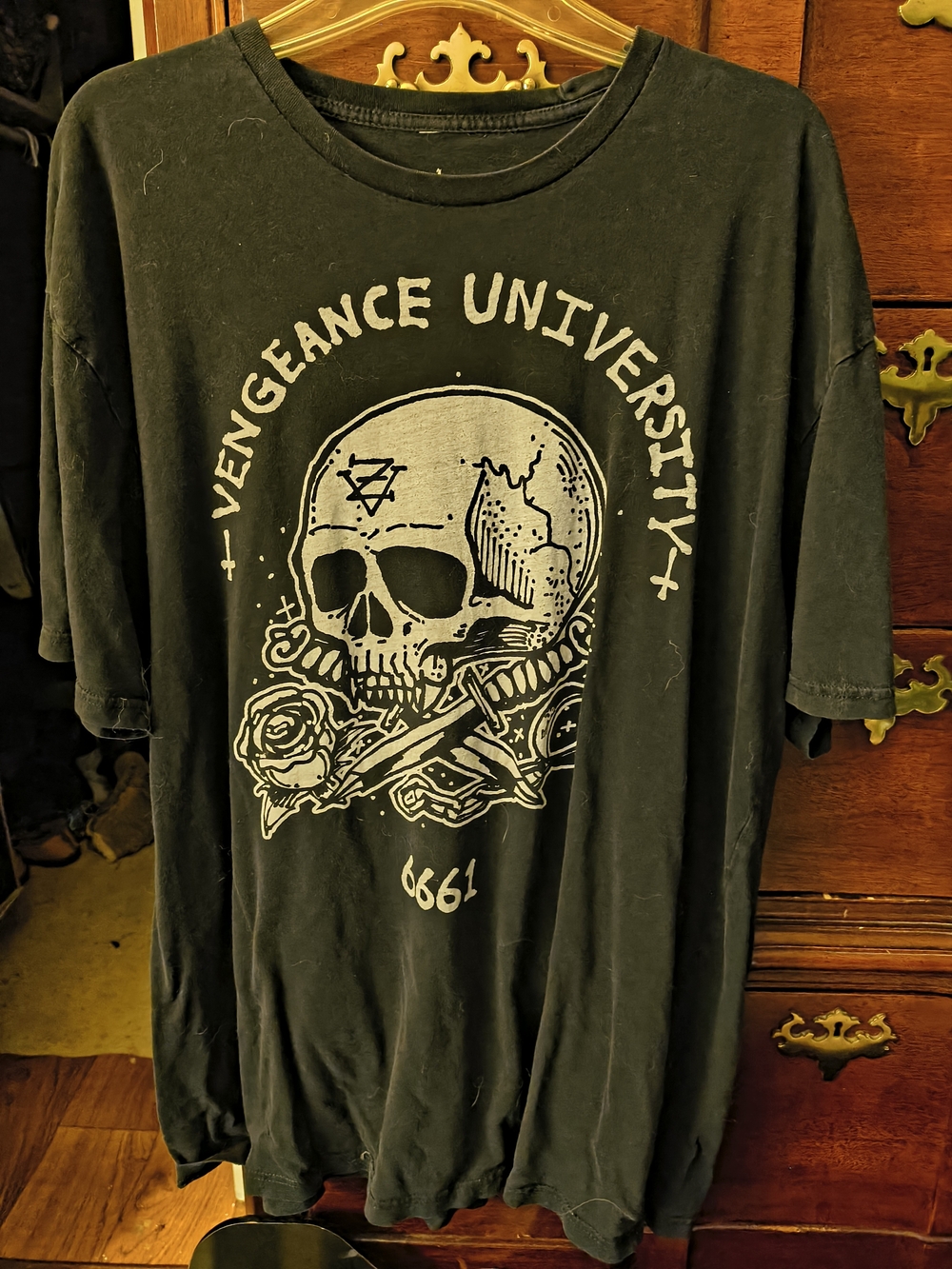 Vengeance University Tattoo Skull Graphic Short-Sleeve Tee